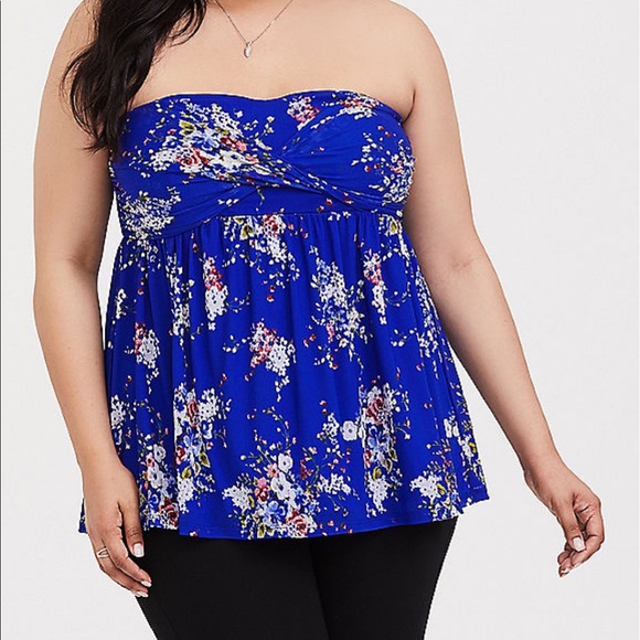 torrid Tops - Torrid Floral Twisted Bust Tube Top